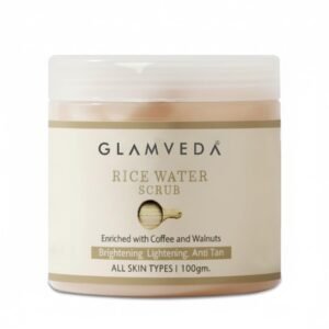 Glamveda Rice Water Brightening Face Scrub for Men & Women |