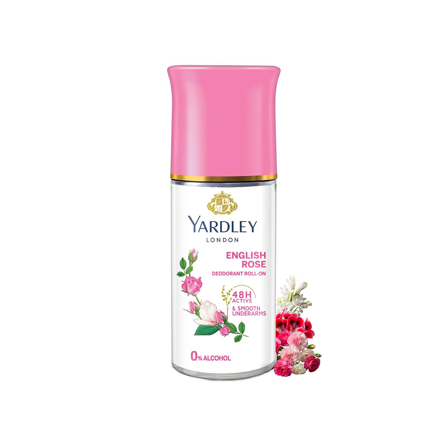 Yardley London English Rose Underarm Deodorant Roll On | With Licorirce Extract & Floral Extracts