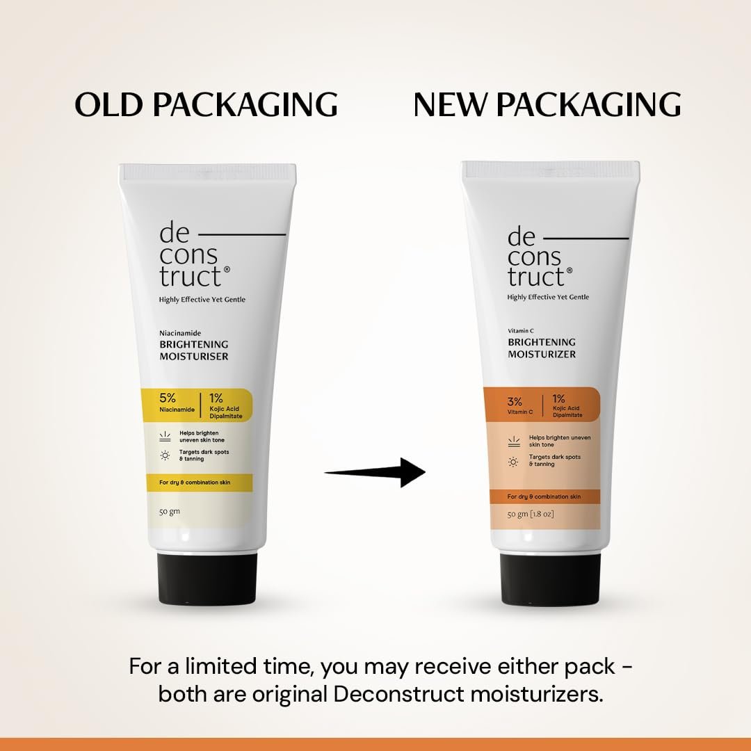 Deconstruct Vitamin C Brightening Face Moisturizer | 3% Vitamin C + 1% Kojic Acid + 5% Niacinamide - Image 4