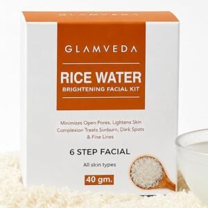 Glamveda Rice Water Brightening Facial Kit for Women | 6-Step Facial Kit for Glowing & Radiant Skin
