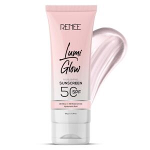 RENEE Lumi Glow Highlighting Sunscreen with SPF 50 | In-Vivo Tested | With Niacinamide & Hyaluronic Acid