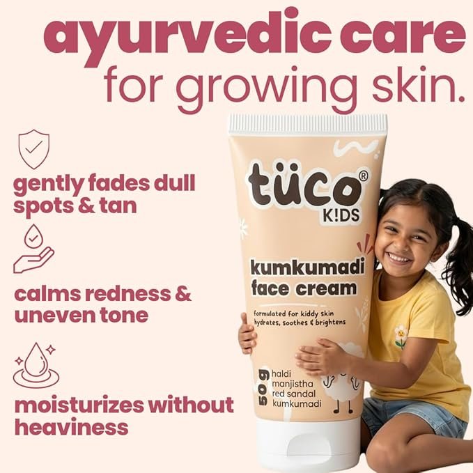 Tuco® Kids Kumkumadi Face Cream | Lightweight, Non Greasy & Fast Absorbing - Image 3