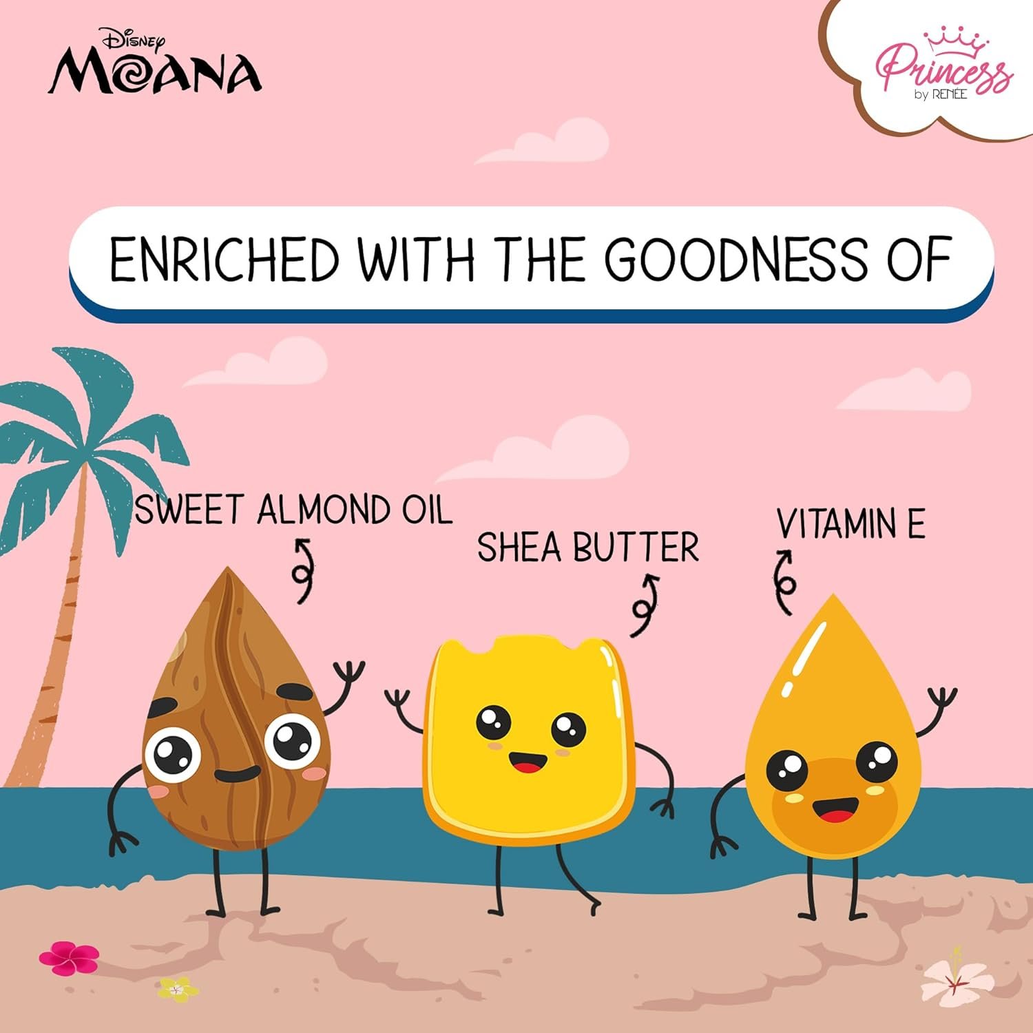 RENEE Princess By Disney Moana Beachy Peachy Lip Balm,For Smooth,Nourished &Deep Moisture Lips,Lightweight - Image 2