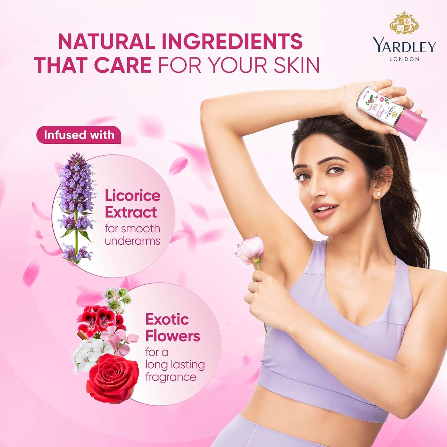 Yardley London English Rose Underarm Deodorant Roll On | With Licorirce Extract & Floral Extracts - Image 4