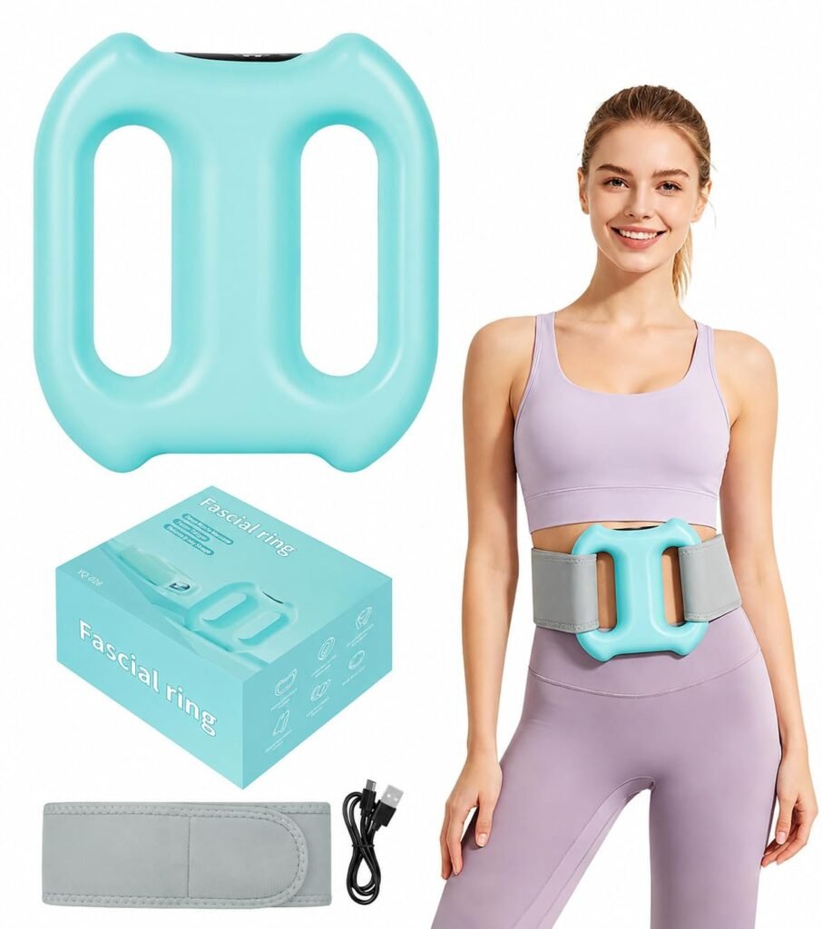 Zorzel Percussion Muscle Ring Massager Fascial Massage Ring with Belt for Muscle Relaxation Legs Mini Gun Massager for Full Body Massage | Relief & Relaxation for Men and Women