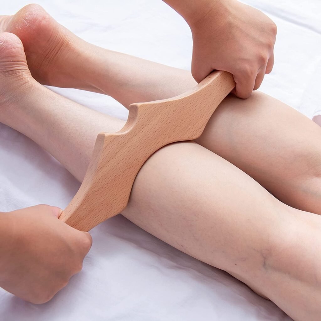 Wooden Therapy Non-Electrical Massage Tools Lymphatic Drainage Massager Gua Sha Scraping Tools Body Sculpting Tools For Maderotherapia Anti-Cellulite& Muscle Release (1Pcs)